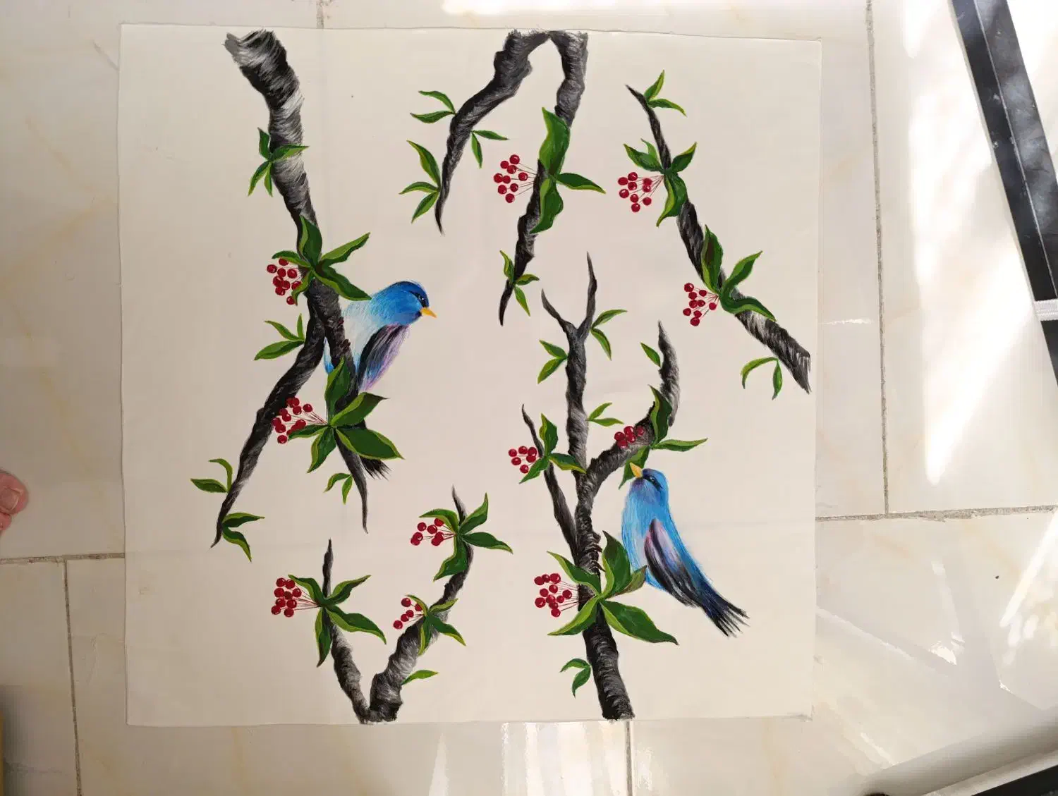 دوتا پنل نقاشی شده با دست|تابلو، نقاشی، عکس|پردیس, فاز ۵|دیوار