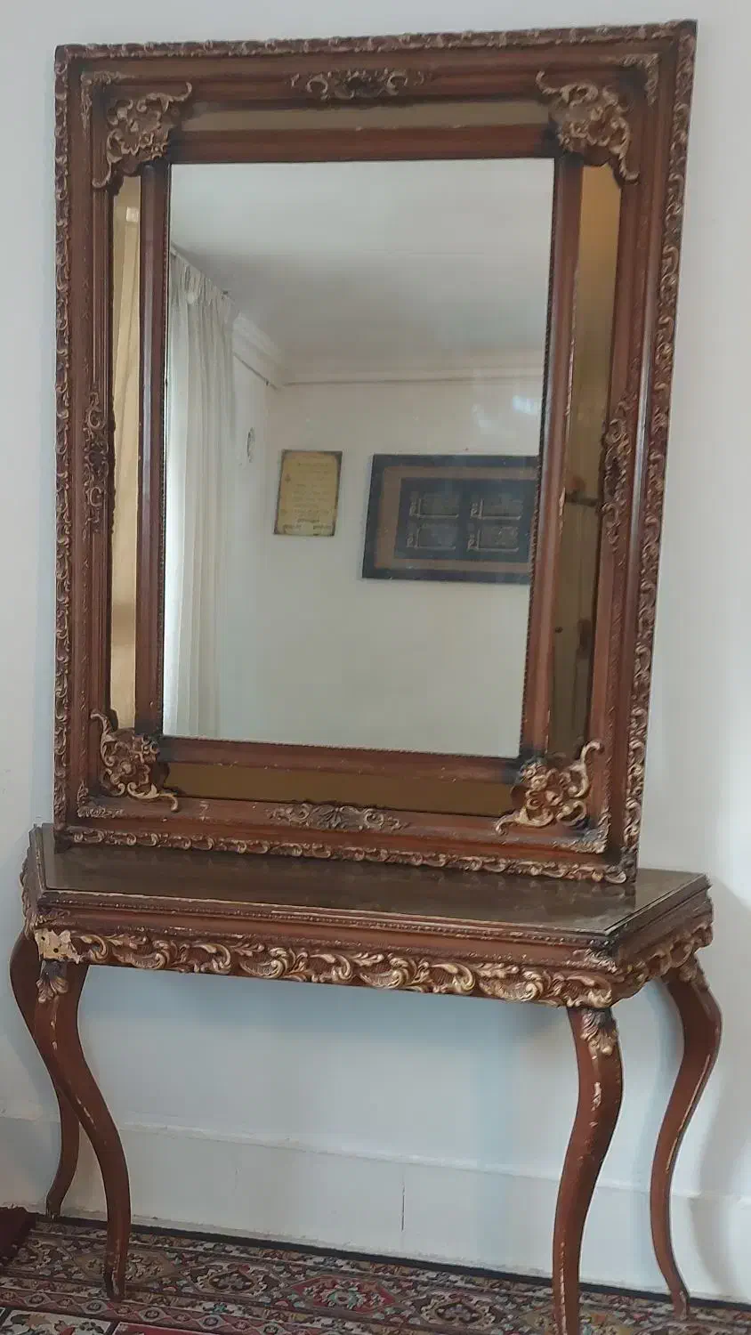 اینه بدون شمدان|بوفه، ویترین، کنسول|مشهد, چهارچشمه|دیوار