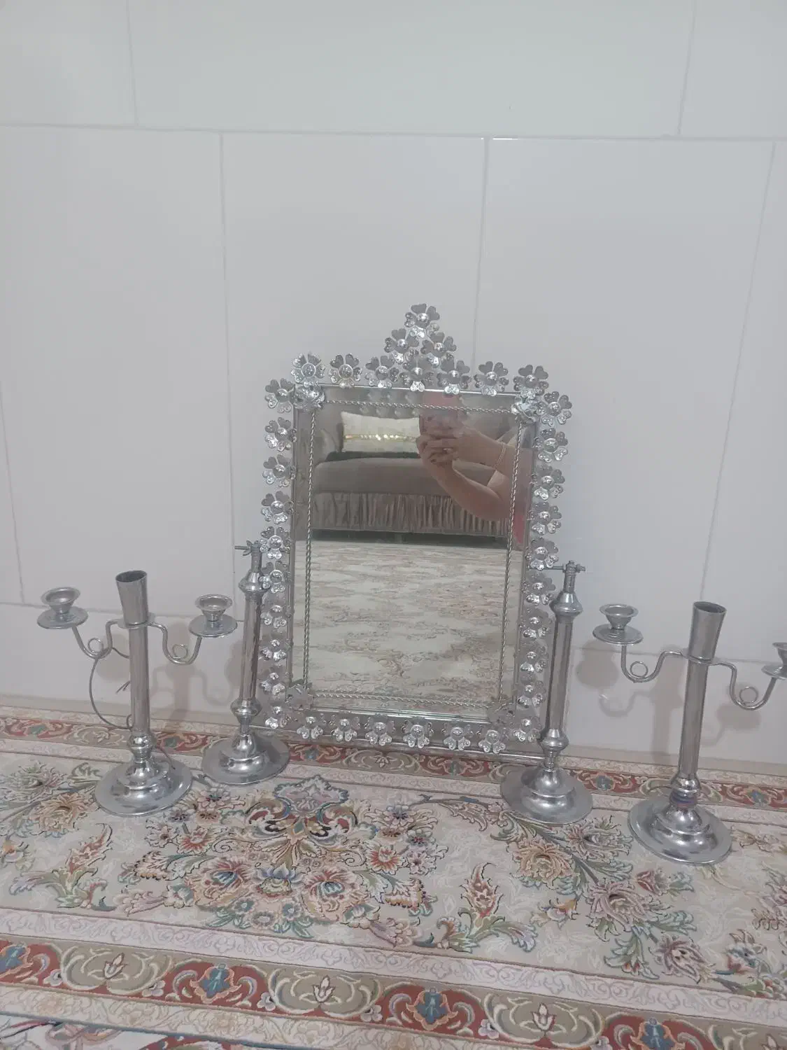 آیینه وشمعدان|صنایع دستی و سایر لوازم تزئینی|فیروزآباد (فارس), |دیوار