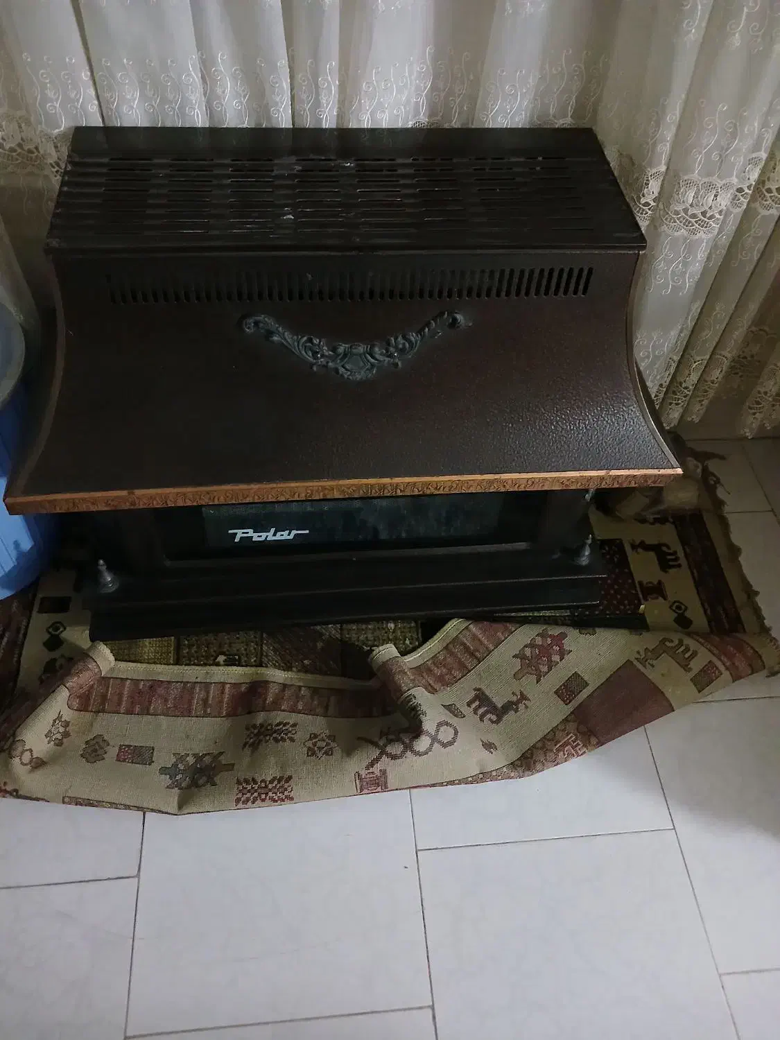 بخاری گازی  پلار مارک برند  طرح شومینه تمیز|بخاری، هیتر، شومینه|زیرآب, |دیوار