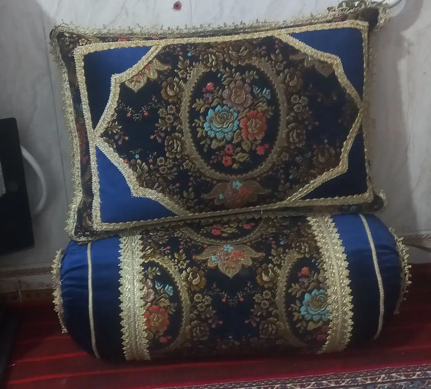 ۶عدد بالشت ۶عدد پشتی سنتی|رختخواب، بالش، پتو|دهدشت, |دیوار