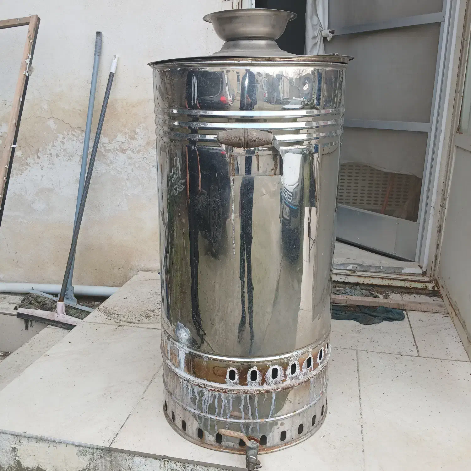 سماور استیل ۱۰۰ لیتری|سماور، چای‌ساز، قهوه‌ساز|کردکوی, |دیوار