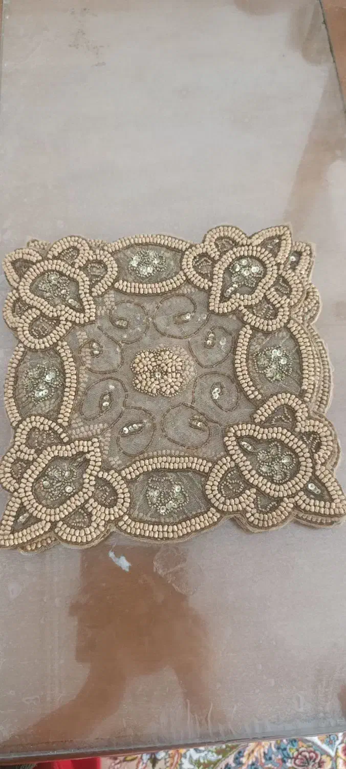 چهار عدد رومیزی سنگ دوزی|کلکسیون اشیاء عتیقه|نهاوند, |دیوار