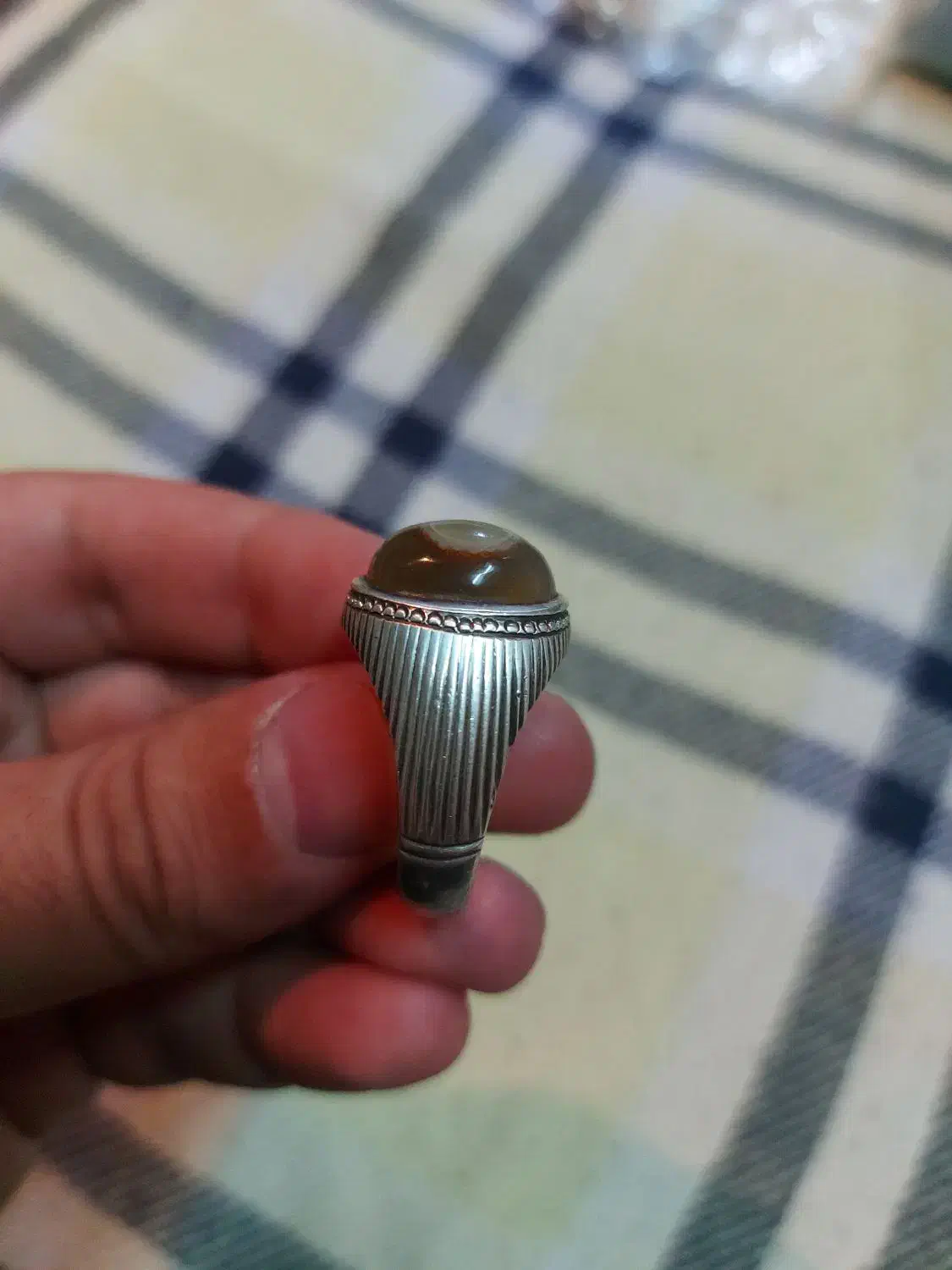 انگشتر نقره عقیق باباقوری اصل|جواهرات|ری, علایین|دیوار