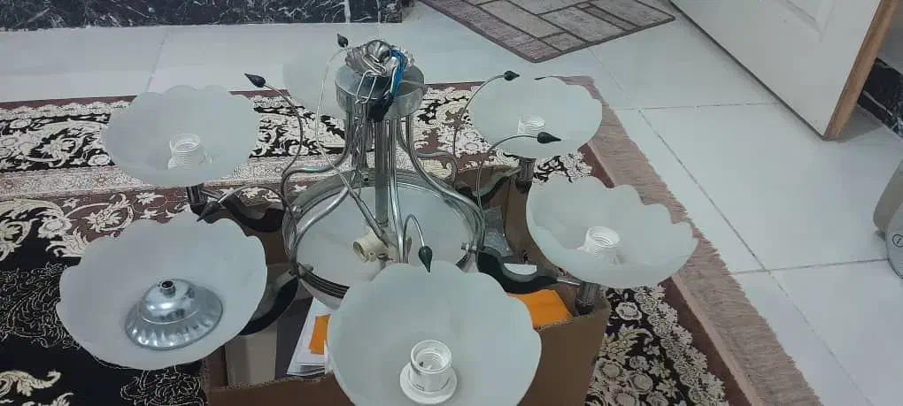 لوستر ۶ شاخه|لوستر و چراغ آویز|آبادان, |دیوار