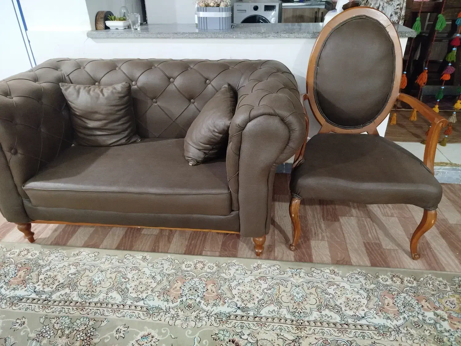 مبل کلاسیک ۷نفره|مبلمان خانگی و میز عسلی|امیدیه, |دیوار