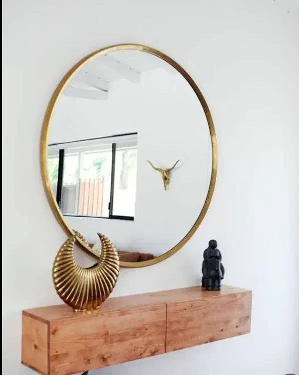 شلف زیر آینه|کتابخانه، شلف، قفسه‌های دیواری|شهرکرد, |دیوار