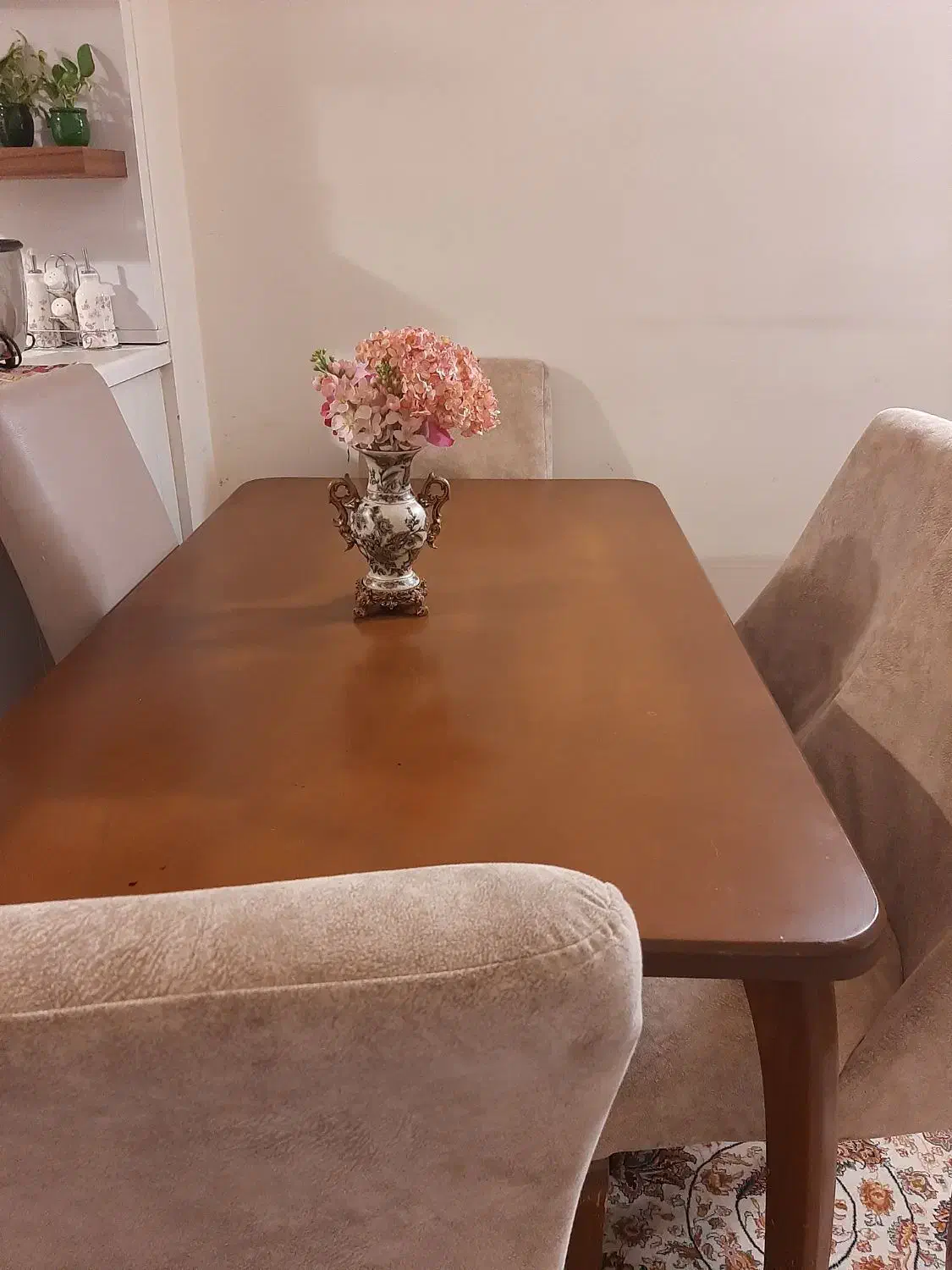 مبلمان ۷ نفره چوب خم شده و ناهارخوری ۶نفره چوبی|مبلمان خانگی و میز عسلی|کیش, |دیوار