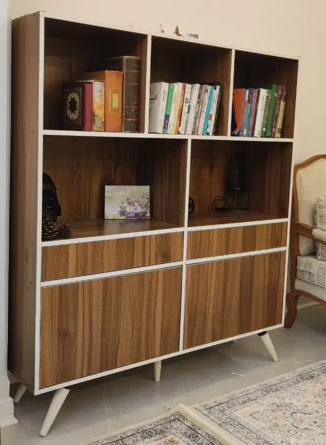 کتابخانه|کتابخانه، شلف، قفسه‌های دیواری|تهران, ابوذر|دیوار