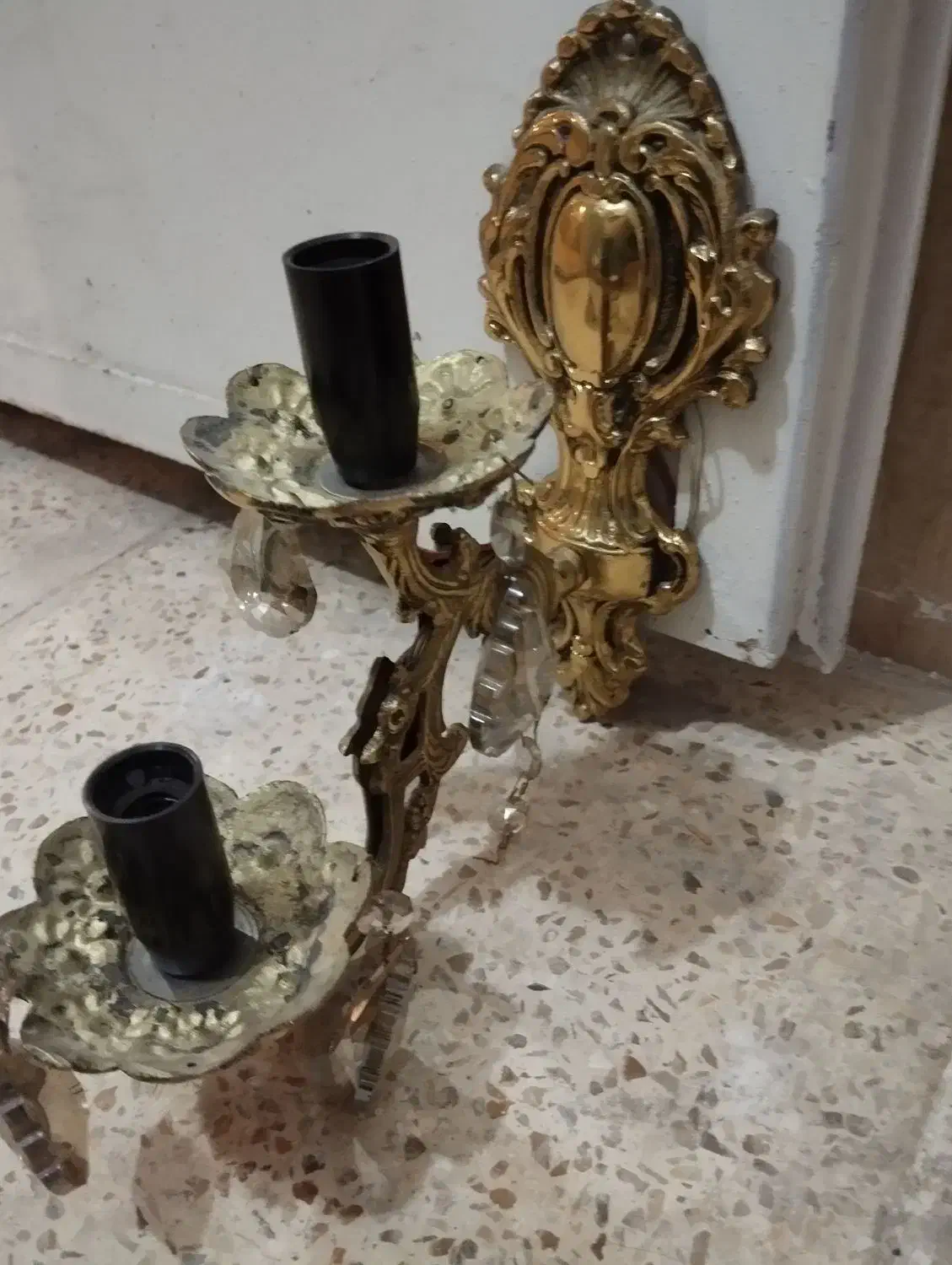 دیوارکوب برنز|لوستر و چراغ آویز|قزوین, |دیوار