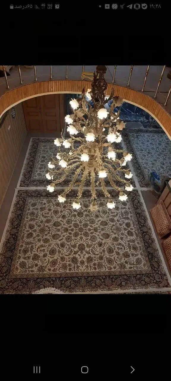 لوستر تمام برنج شیک|لوستر و چراغ آویز|مشهد, آزادشهر|دیوار