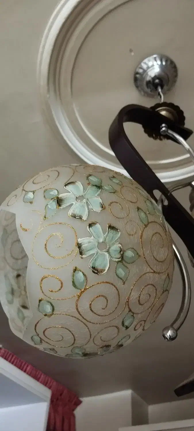 لوستر دو شاخه گل برجسته|لوستر و چراغ آویز|تهران, خواجه نصیر طوسی|دیوار