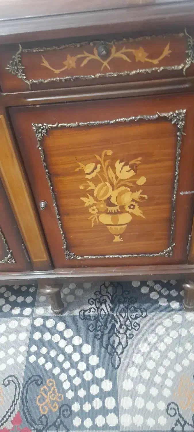 کنسول وایینه چوب اصل|بوفه، ویترین، کنسول|مشهد, توس (بلوار توس)|دیوار