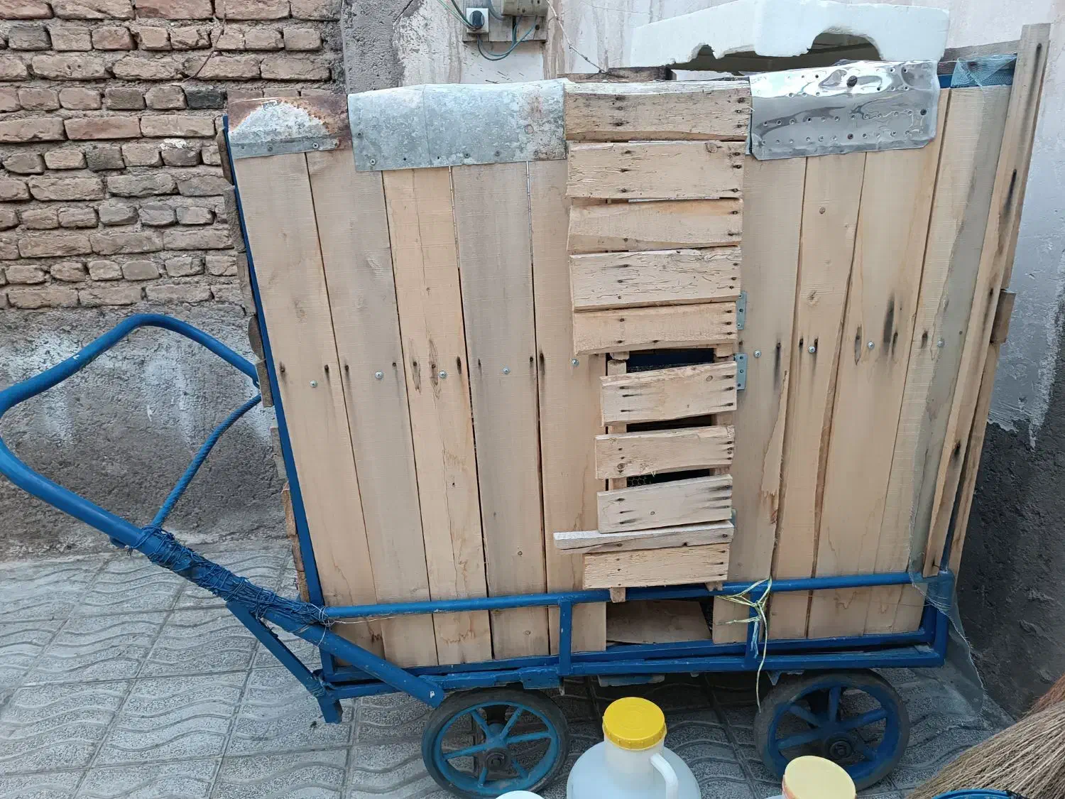 چهارچرخ.همراه‌باقفس.دوطبقه|لوازم جانبی حیوانات|شوط, |دیوار