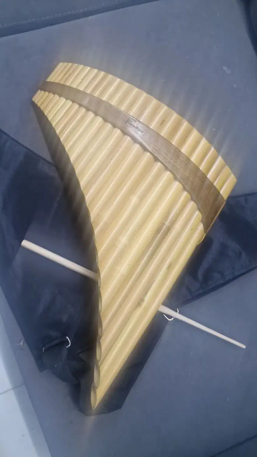 پن فلوت ۲۳ لوله ای بامبو اصل دست ساز|سازهای بادی|اصفهان, سروستان|دیوار