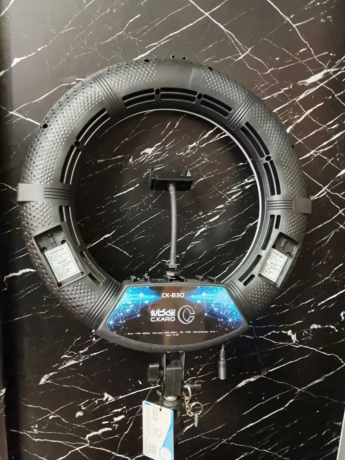 رینگ لایت 170 وات به همراه 3 پایه 2 متری فلزی|دوربین عکاسی و فیلم‌برداری|تهران, لاله زار|دیوار