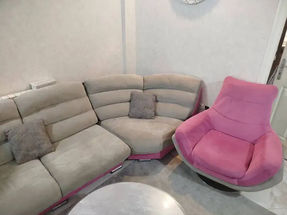 مبلمان ۷نفره ال وکاناپه تک  و میز وسط|مبلمان خانگی و میز عسلی|تهران, ارامنه|دیوار