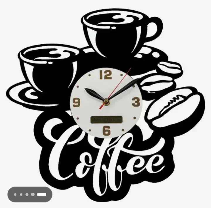 ساعت دیواری طرح کافی شاپ|ساعت دیواری و تزئینی|زرقان, |دیوار