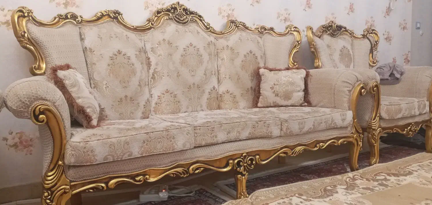 مبل سلطنتی ۹ نفره|مبلمان خانگی و میز عسلی|اراک, |دیوار