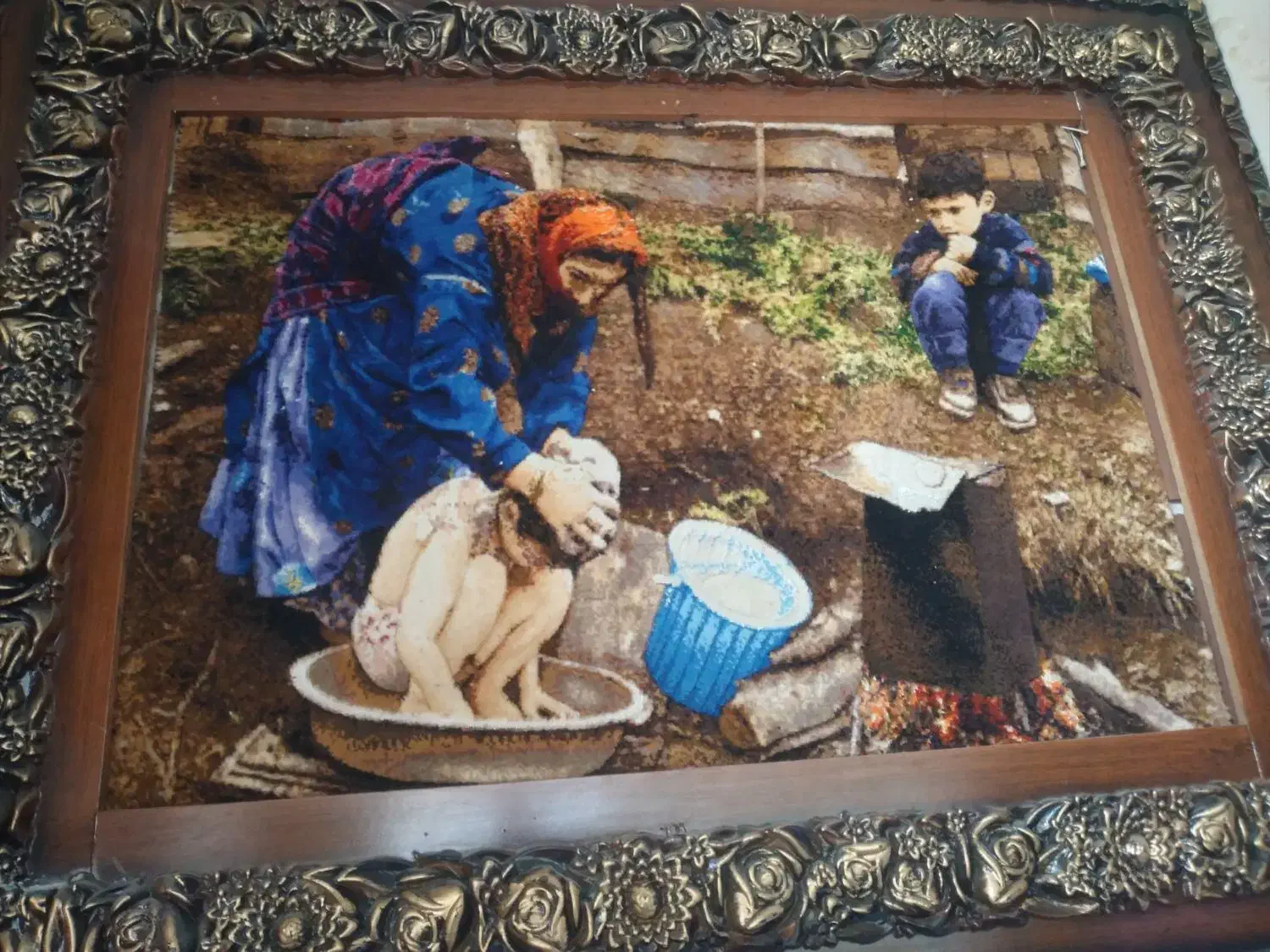 تابلو فرش دستباف زیبای عشایر|تابلو فرش|اصفهان, بهارستان|دیوار