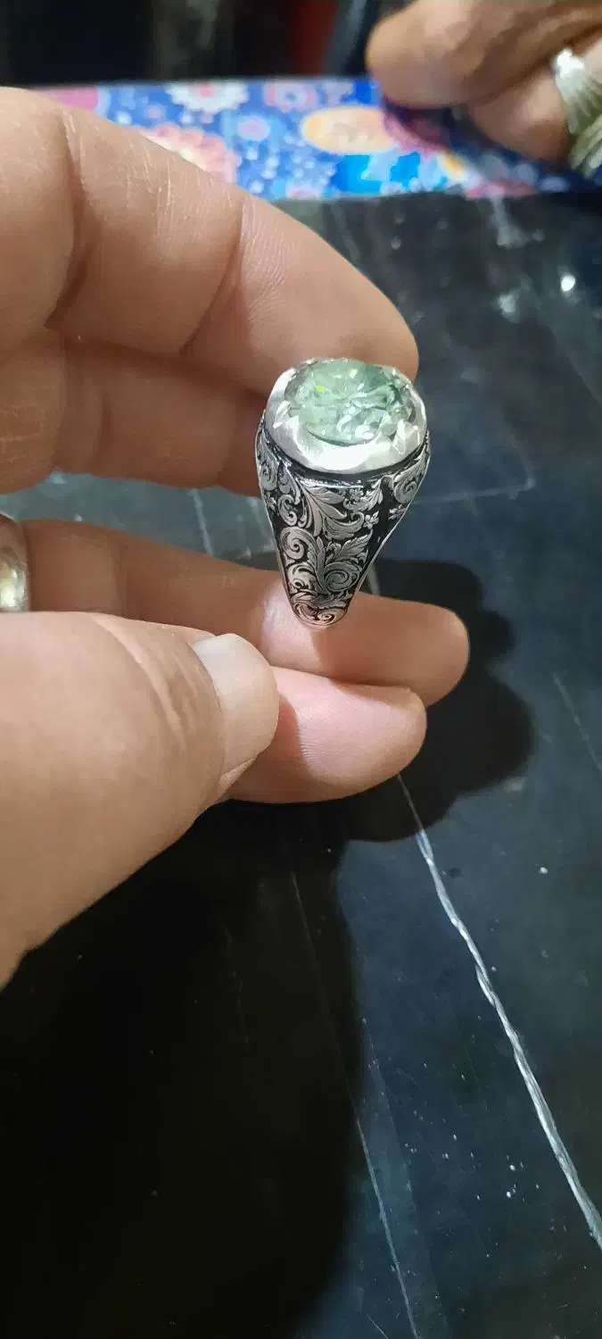 انگشتر موزنایت قلم کاری استاد الماسی|جواهرات|ارومیه, |دیوار