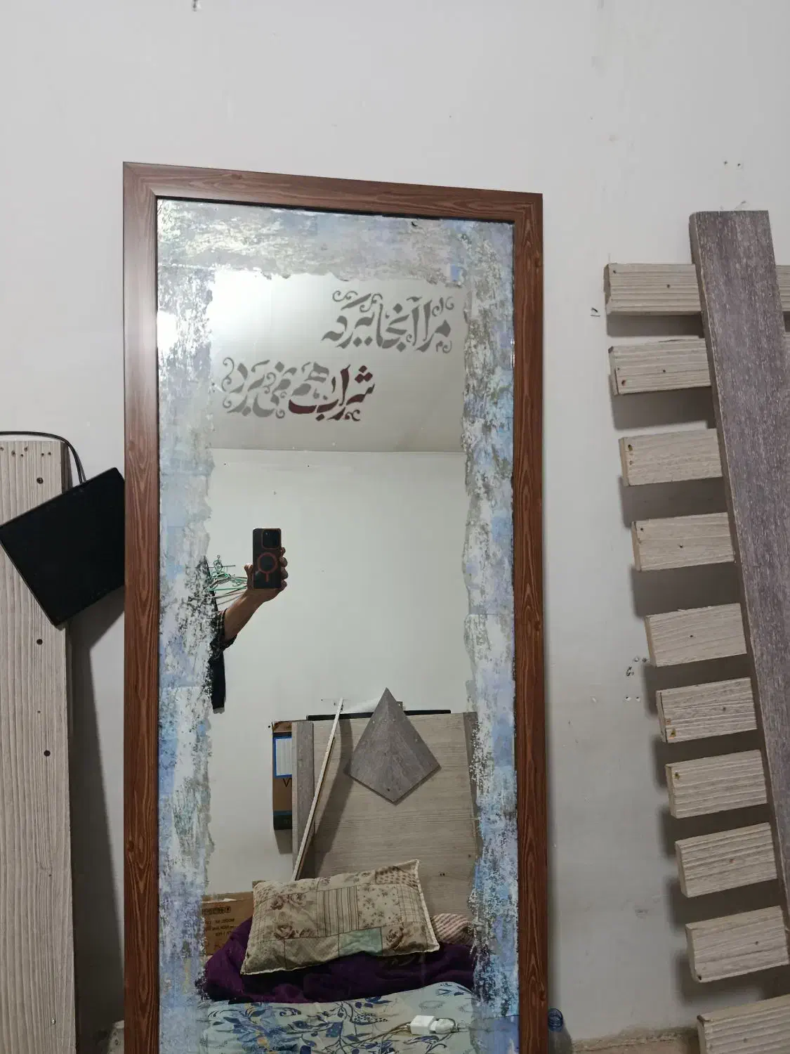 آینه قدی جذاب خشگل طرحدار نوشته دار|آینه|مشهد, طبرسی شمالی|دیوار