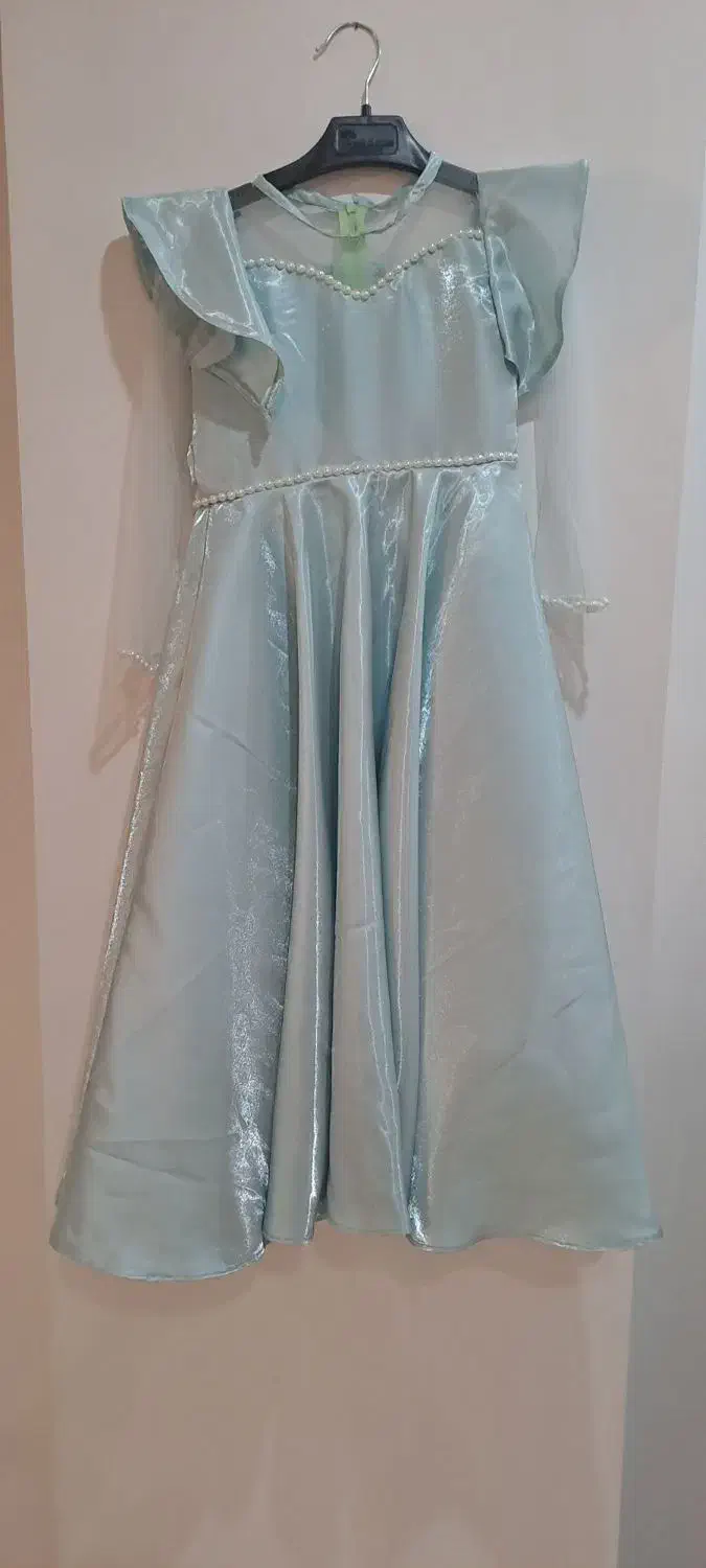 لباس عروس  کودک رنگ آبی|کفش و لباس بچه|باقرشهر, |دیوار