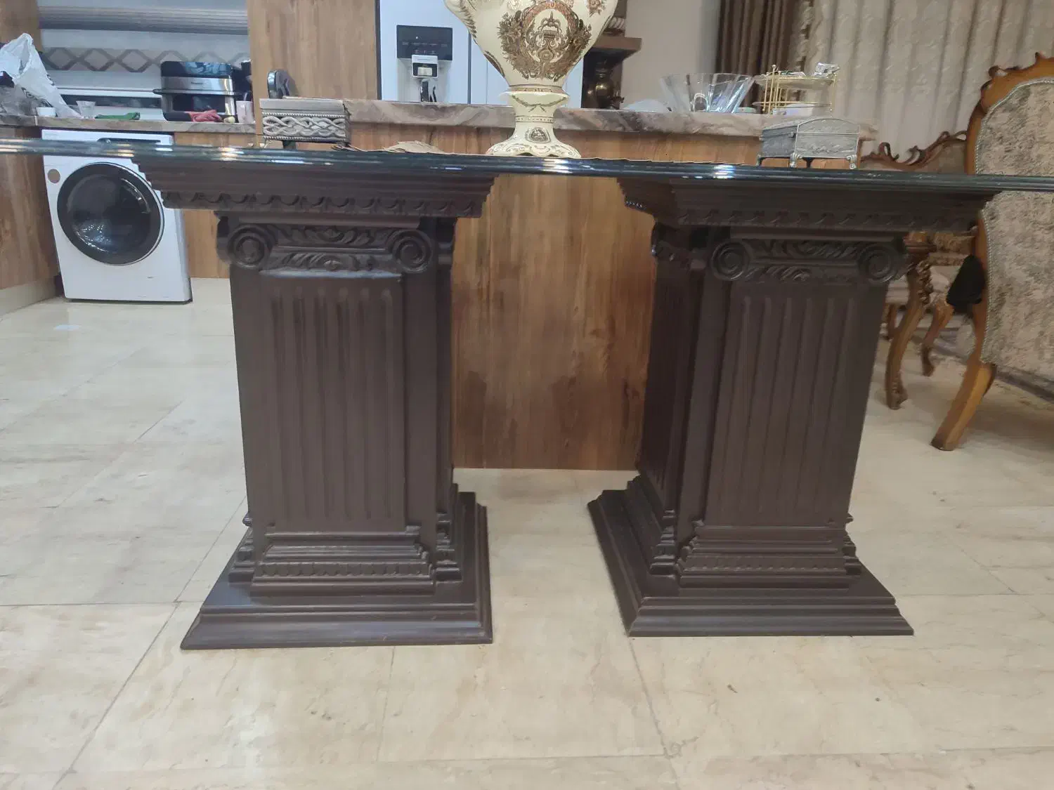 میز ناهار خوری تمام شیشه 8نفره ایتالیا یی|میز و صندلی غذاخوری|تهران, پرستار|دیوار