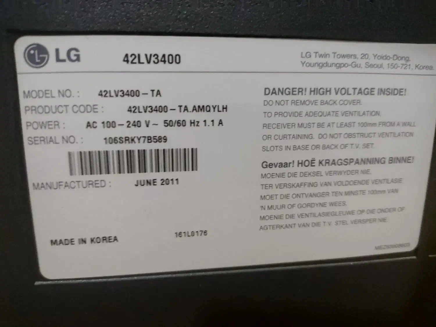 تلوزیون42اینچ ال ای دی|تلویزیون و پروژکتور|نهاوند, |دیوار