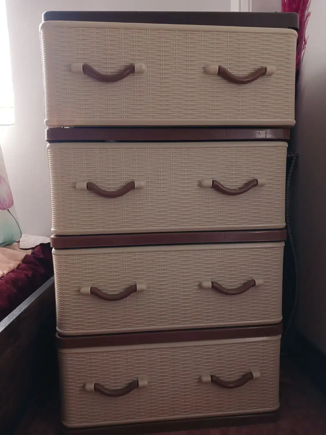 دراور پلاستیکی چهارکشویی|جاکفشی، کمد، دراور|چمستان, |دیوار