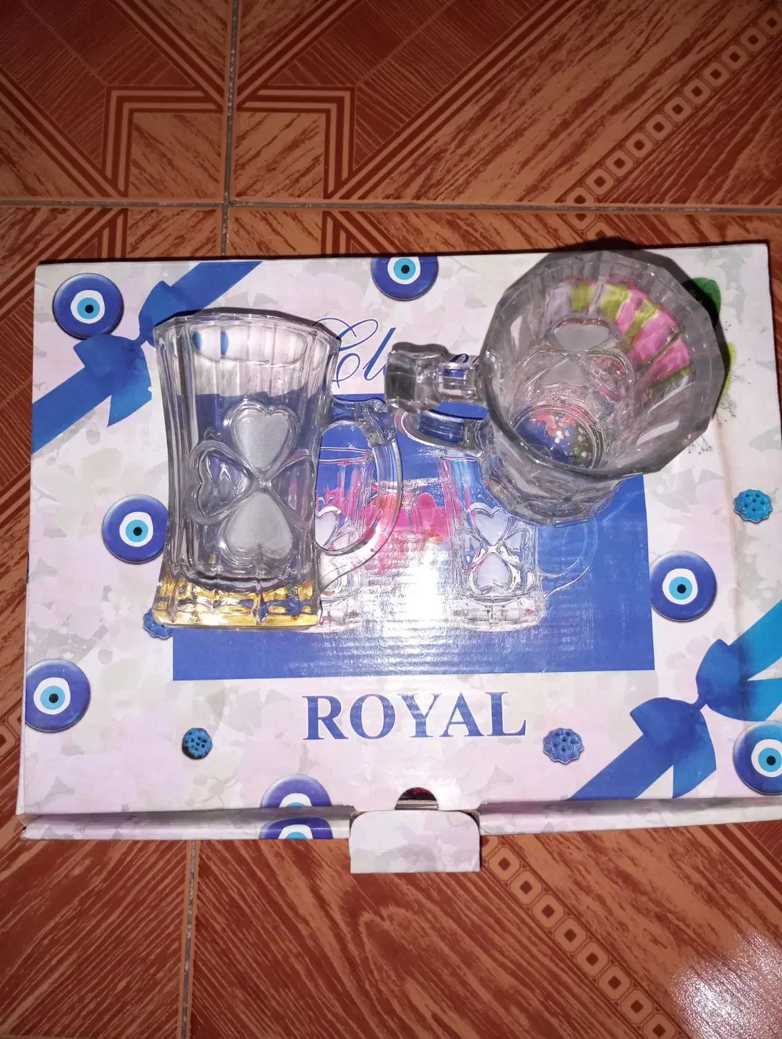 استکان دسته دار بزرگ ۶تایی|ظروف سرو و پذیرایی|اهر, |دیوار