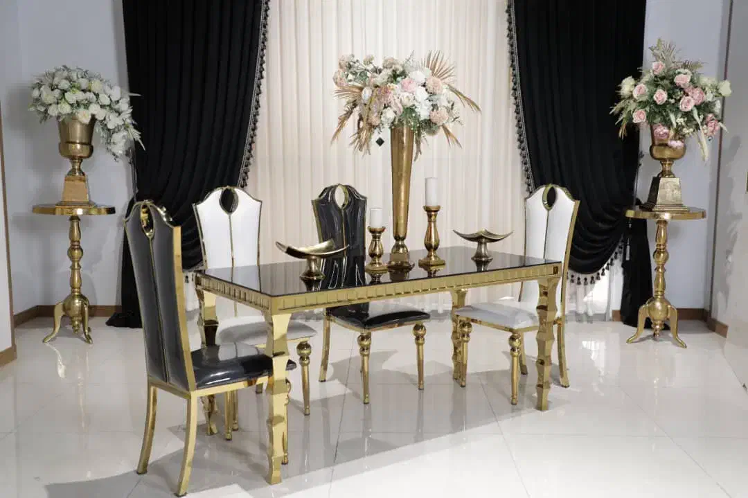 میزمستطیل تالاری پایه آبشاری طلایی|عمدهفروشی|مشهد, آبکوه|دیوار