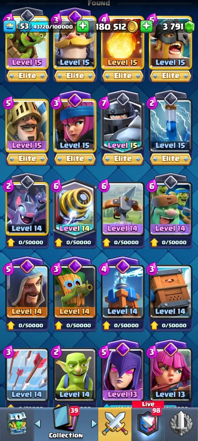 کلش رویال لول ۵۳ کاپ ۱۵۰۰۰|کنسول، بازی ویدئویی و آنلاین|چهارباغ, |دیوار