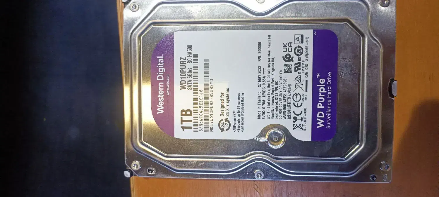 تعدادی هارد ۳ ترا و ۱ ترا بایت بنفش|قطعات و لوازم جانبی رایانه|تهران, استخر|دیوار