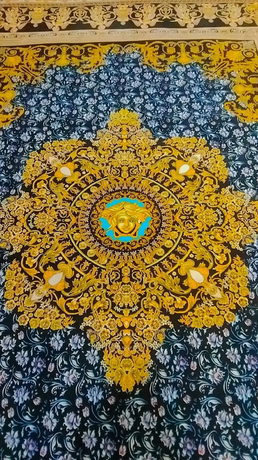 فرش سورنا ورساچه سرمه ای|فرش|وحیدیه, |دیوار