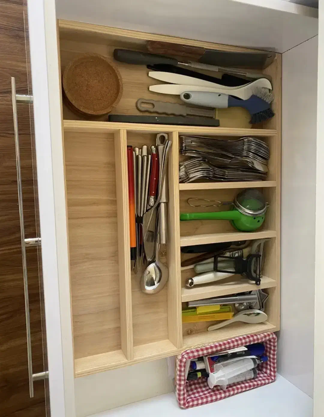 جا قاشقی چوبی و جا ادویه چوبی|آبچکان و نظمدهنده ظروف|اصفهان, بوزان|دیوار