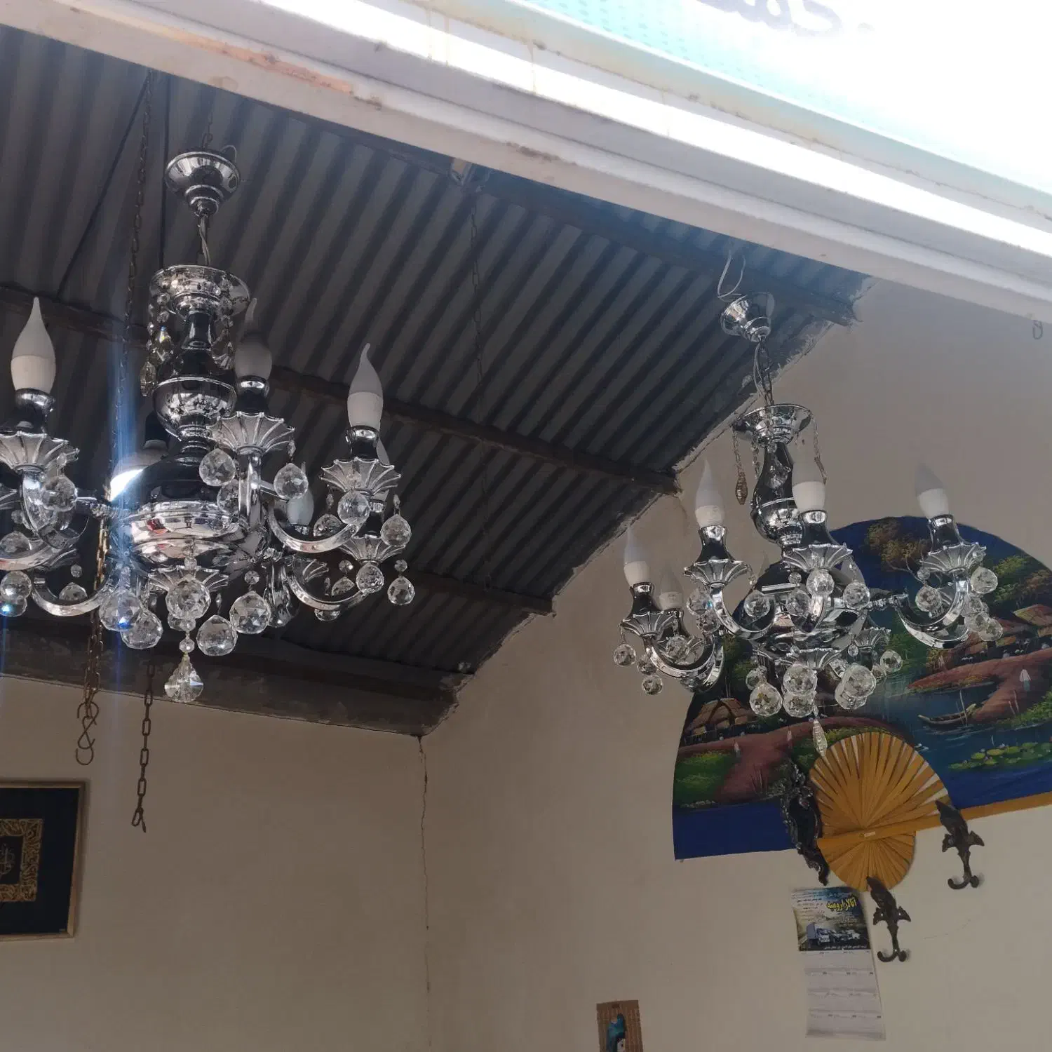 لوستر برنزی خیلی شیک|لوستر و چراغ آویز|ارومیه, |دیوار