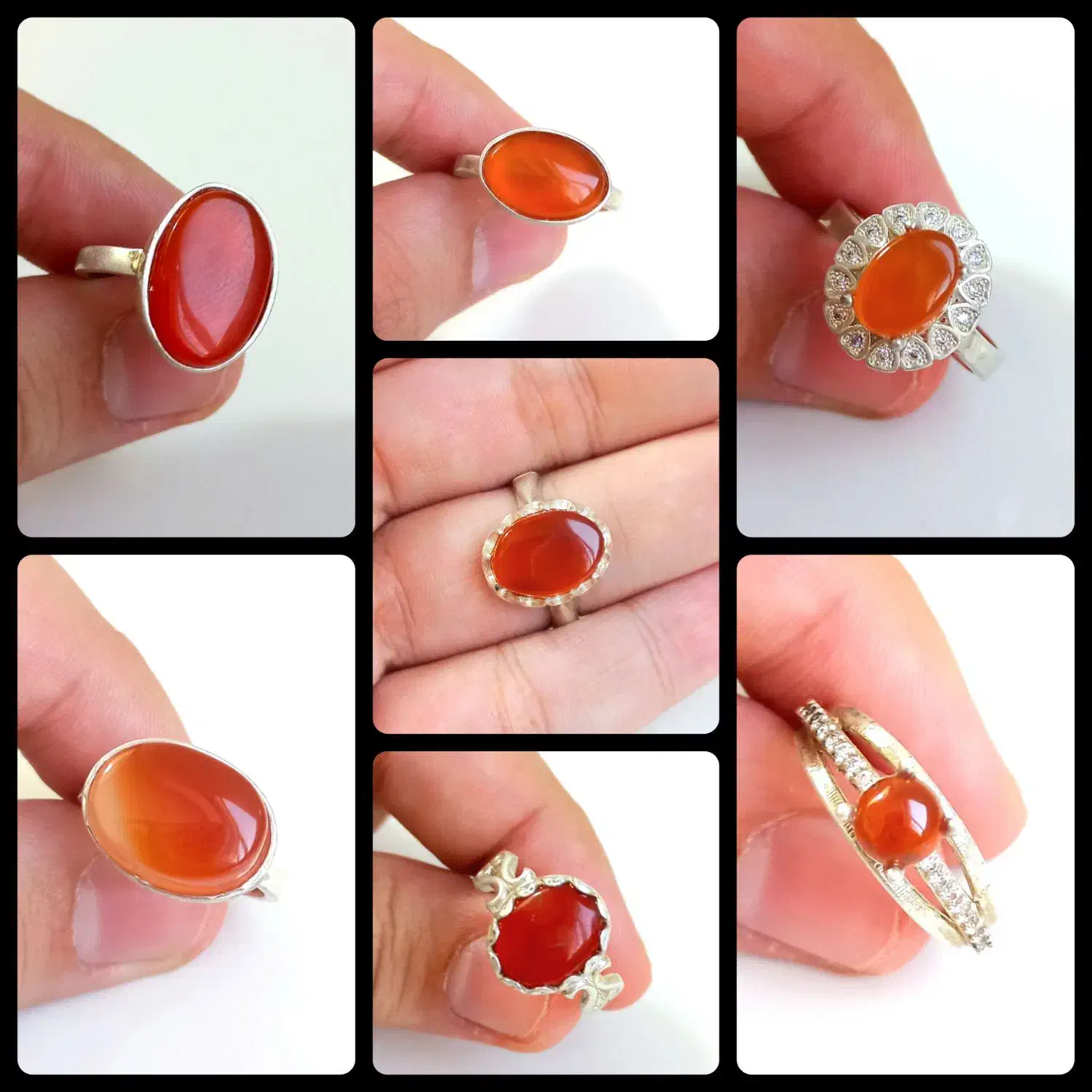 انگشتر عقیق، فیروزه، یاقوت، توپاز، آمیتیست و زبرجد|جواهرات|قم, بکایی|دیوار