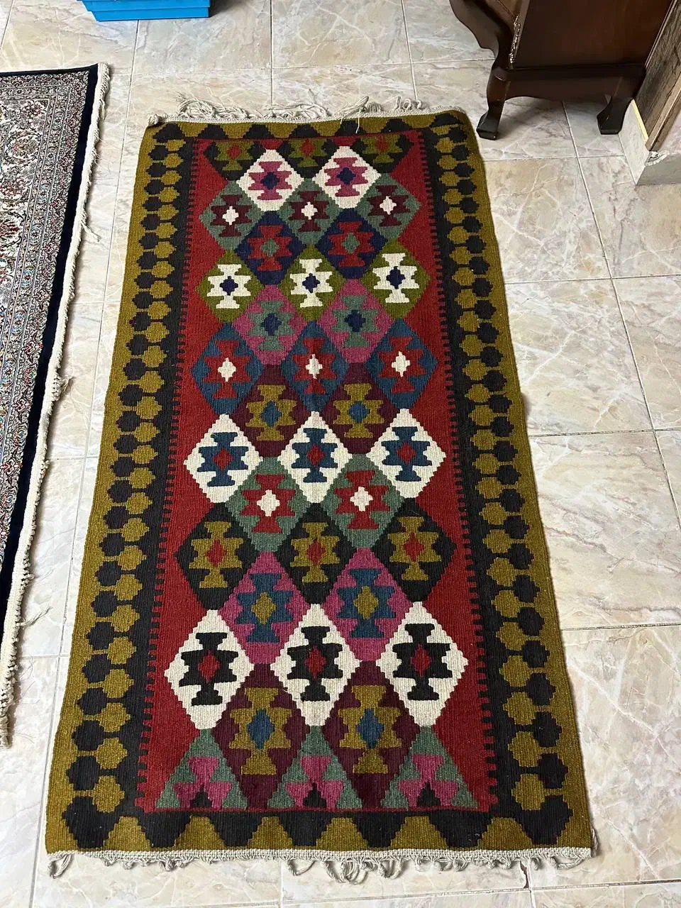 گلیم دستبافت|گلیم، جاجیم، گبه|کرمانشاه, |دیوار