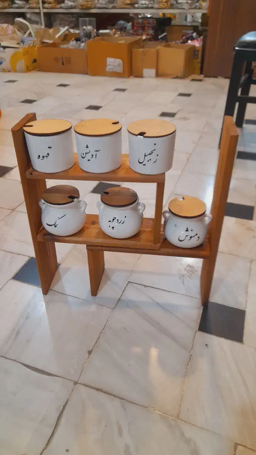 استندهای چوبی مدل پازلی اک|آبچکان و نظمدهنده ظروف|قم, شهرک فاطمیه|دیوار