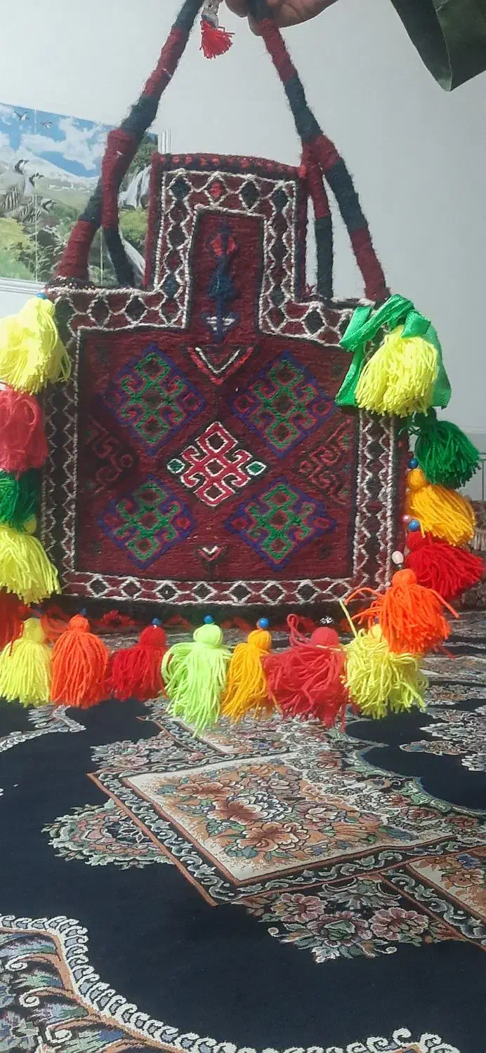 تی‌یر‌وتمچه‌دست‌بافت‌‌خوش‌‌رنگ|صنایع دستی و سایر لوازم تزئینی|اردل, |دیوار