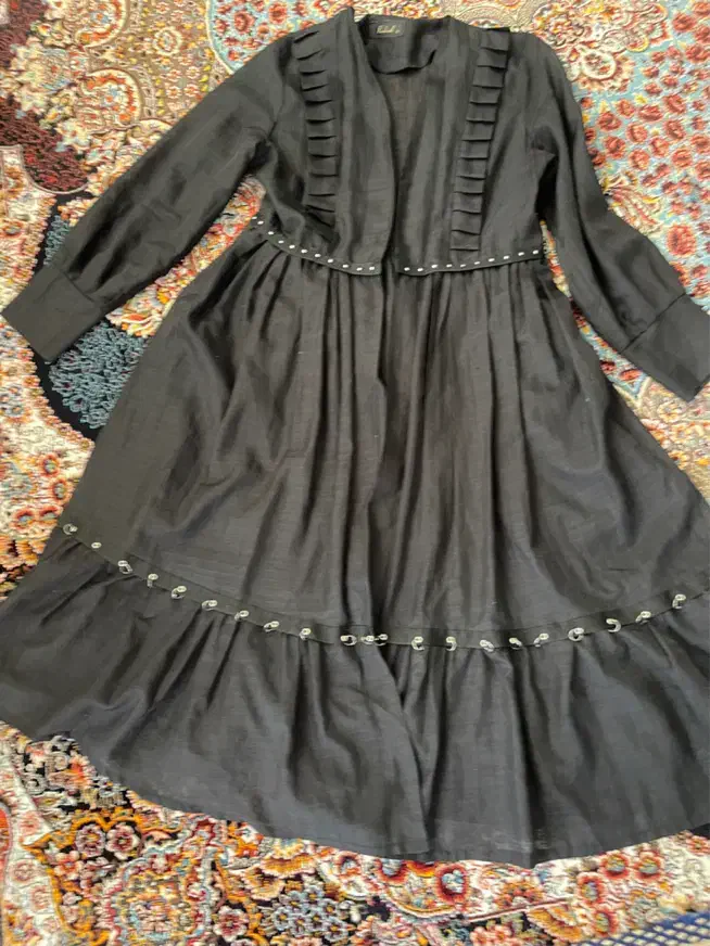 مانتو مشکی مجلسی سایز۴۲تا۴۴|لباس|ارومیه, |دیوار