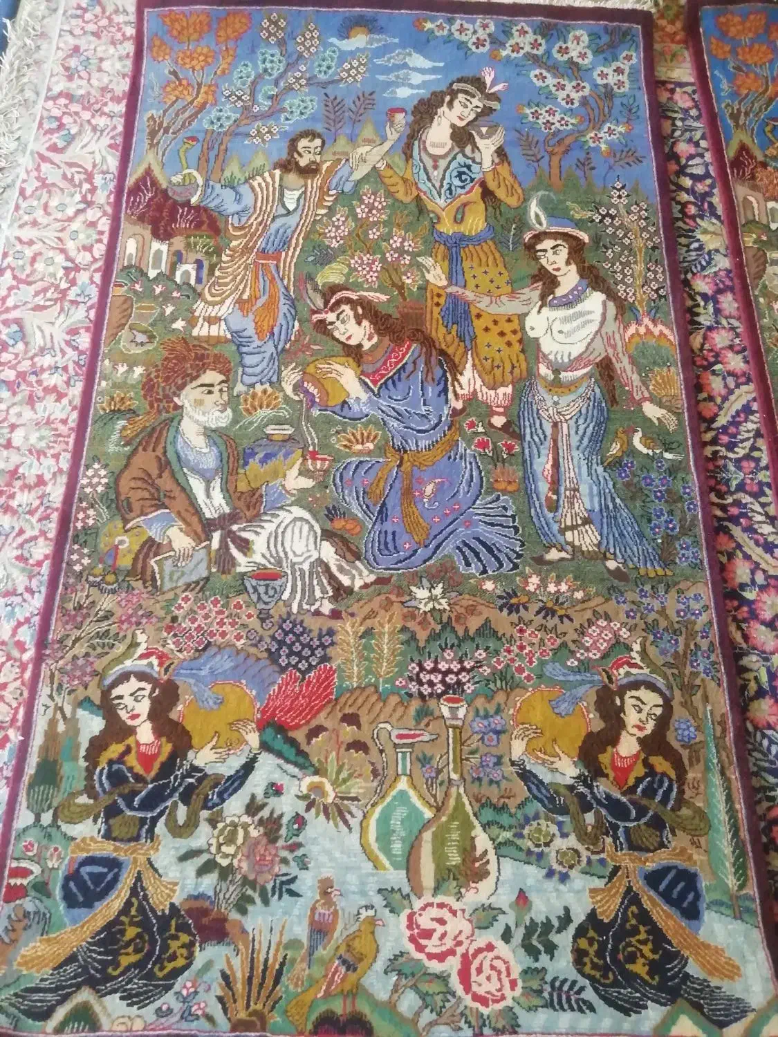 جفت قالیچه|فرش|کرمان, |دیوار