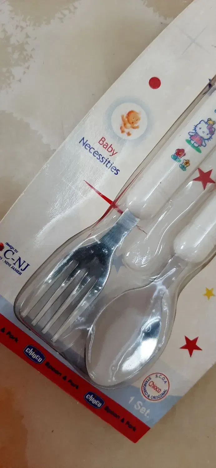 قاشق و چنگال برند چیکو اصل نو|اسباب و اثاث بچه|تهران, شهرک شریعتی|دیوار