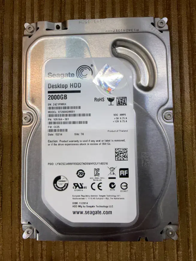 هارد اینترنال ۲ ترا Seagate در حد آکبند|قطعات و لوازم جانبی رایانه|اراک, |دیوار