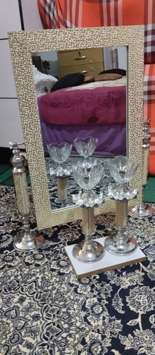 آینه شمعدان|آینه|ارومیه, |دیوار