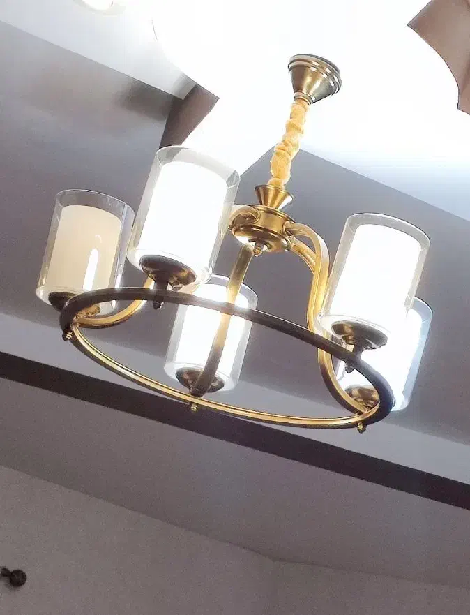 لوستر پنج شاخه|لوستر و چراغ آویز|رشت, یخسازی|دیوار