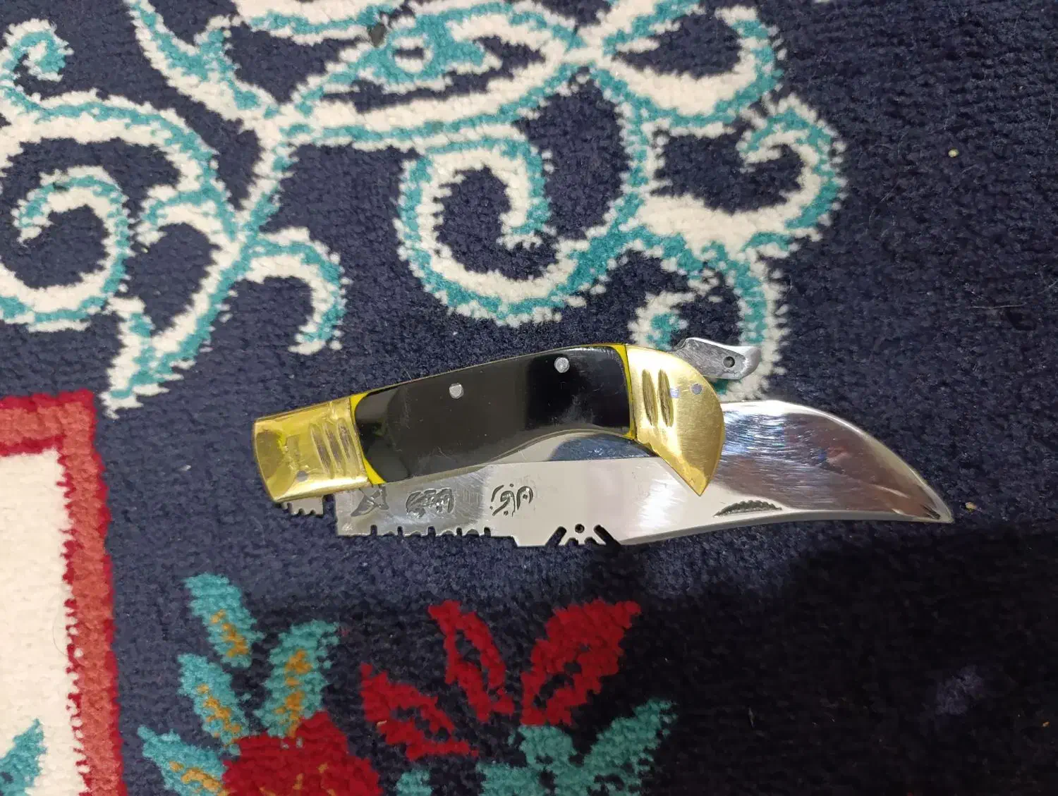 چاقو دنده ای نیم غلاف|کلکسیون اشیاء عتیقه|زنجان, |دیوار