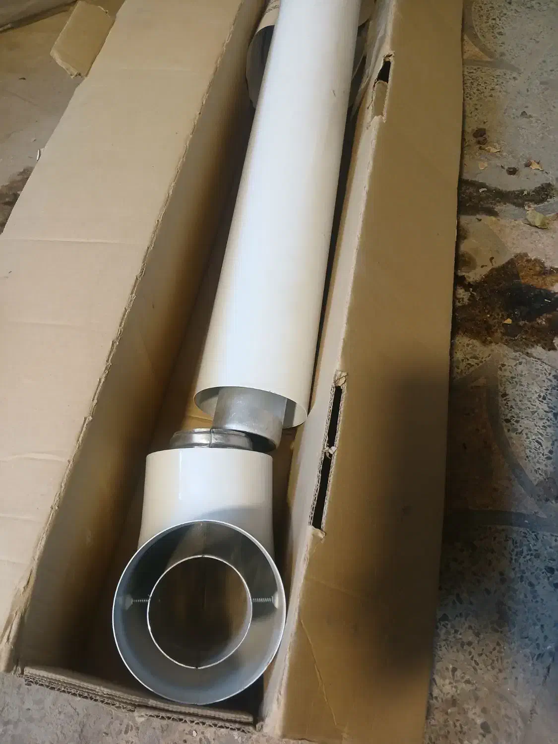 دودکش پکیج با زانویی|آبگرمکن، پکیج، شوفاژ|قزوین, |دیوار