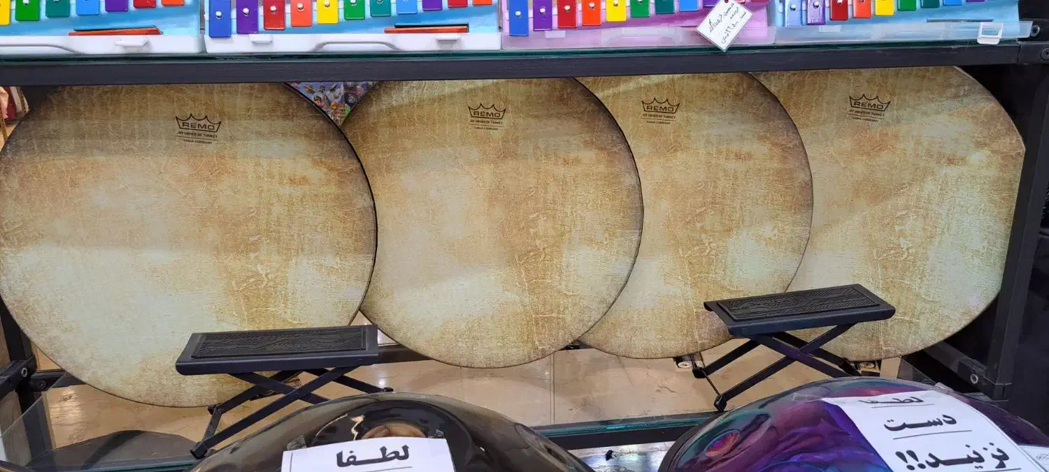 دف سماهٔ رمو اصلی|سازهای سنتی|اصفهان, ارزنان|دیوار